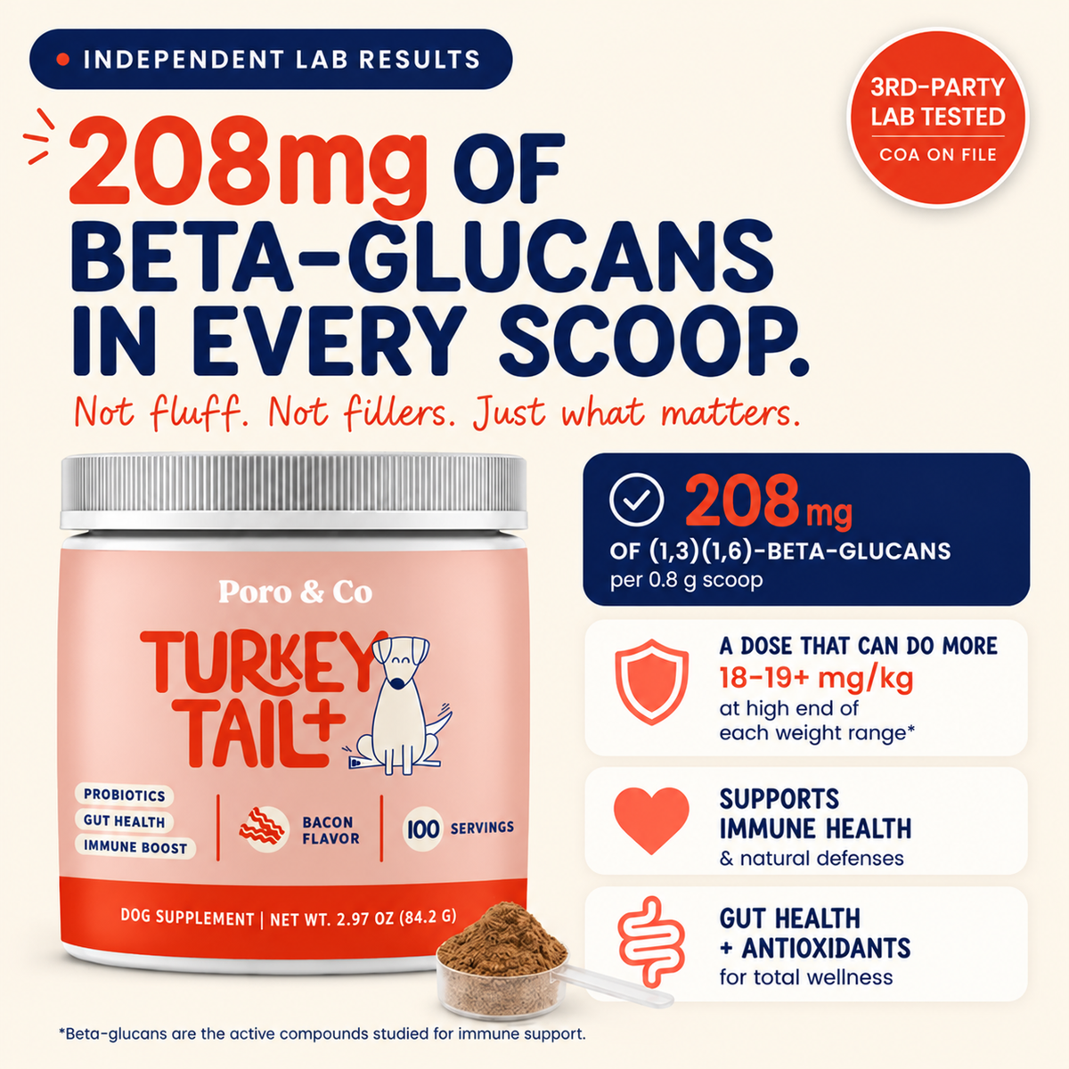Turkey Tail+ for Dogs – Lumps & Bumps Support